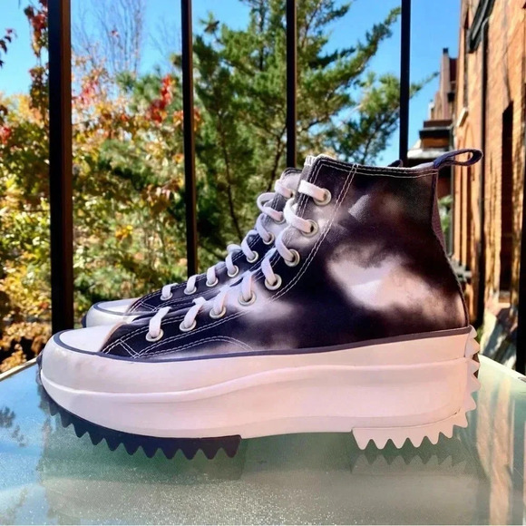 New Converse Run Star Hike Cloud Wash High Top White Sneakers Platform Shoe - Picture 8 of 14